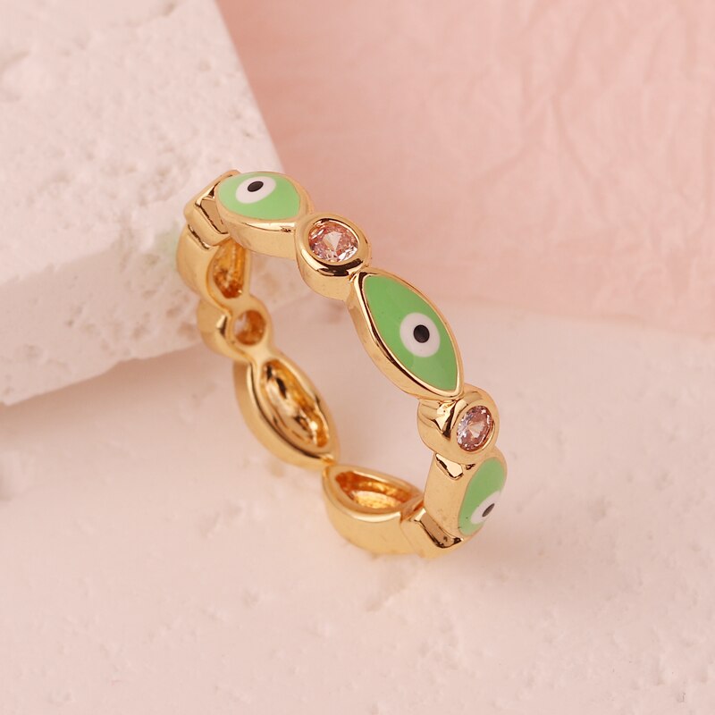 Mini Evil Eye Rainbow Ring