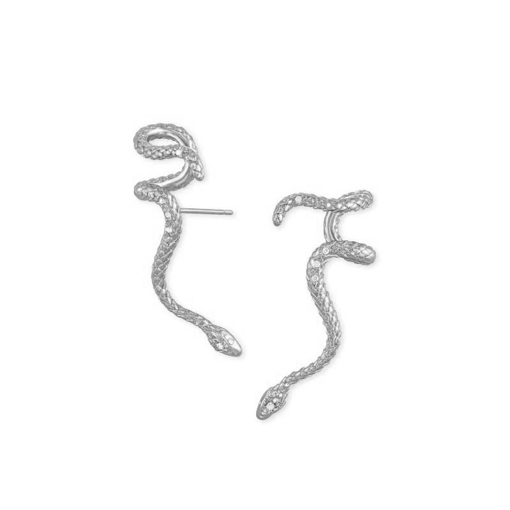 Diamond on sale snake earrings