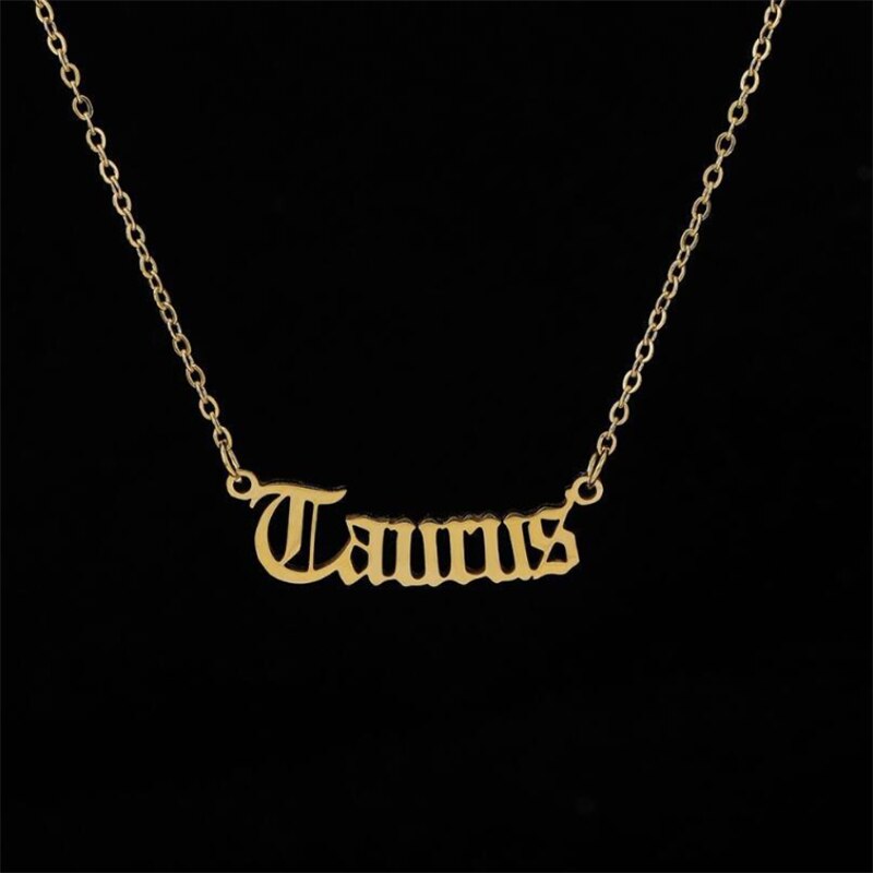 Zodiac Name Necklace