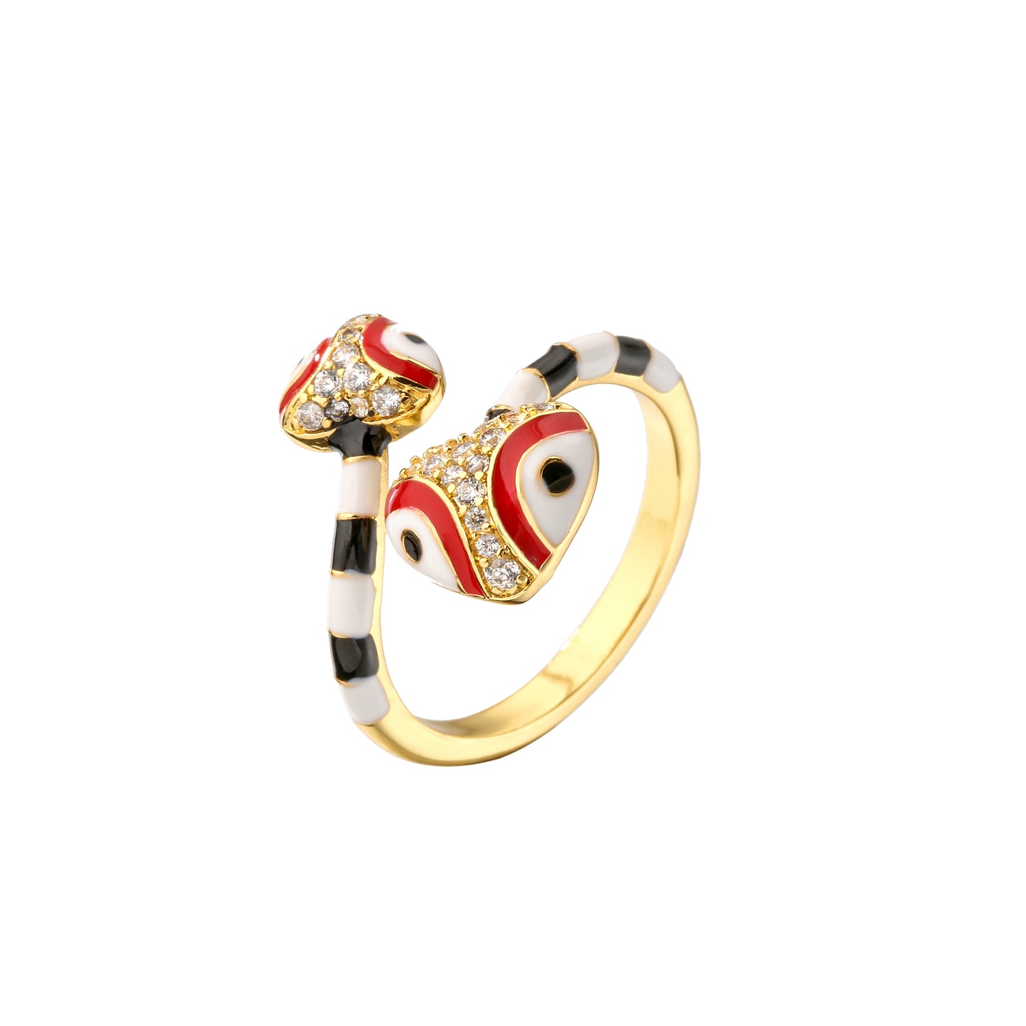 Colourful Snake Charm Ring