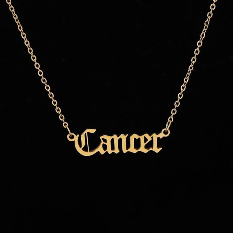 Zodiac Name Necklace