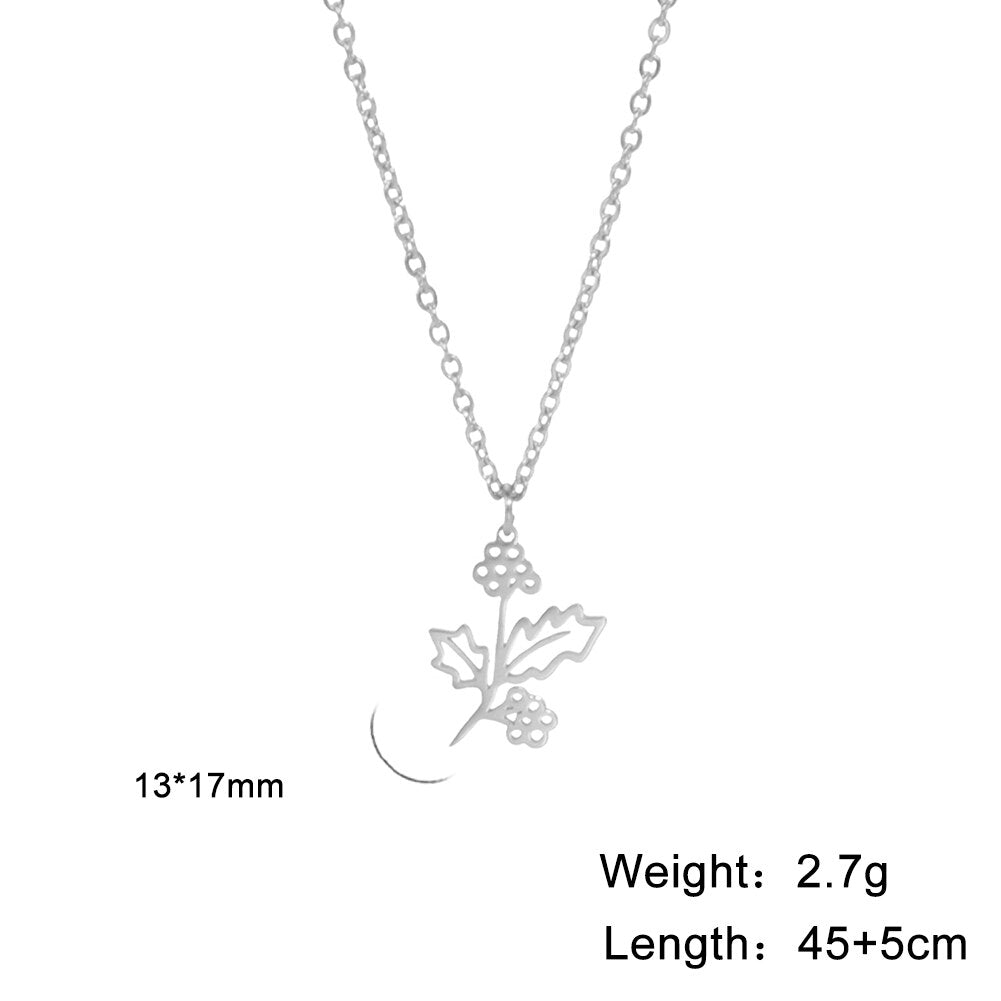 Dainty Birth Month Flower Necklace