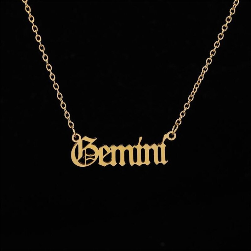 Zodiac Name Necklace