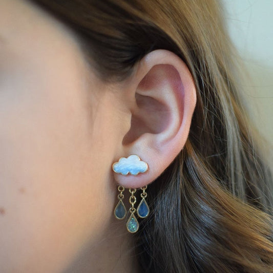 Cloud Rain Drop Earrings