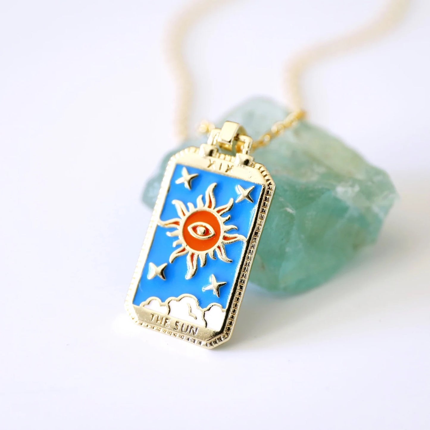 Enamel Tarot Pendant Necklace