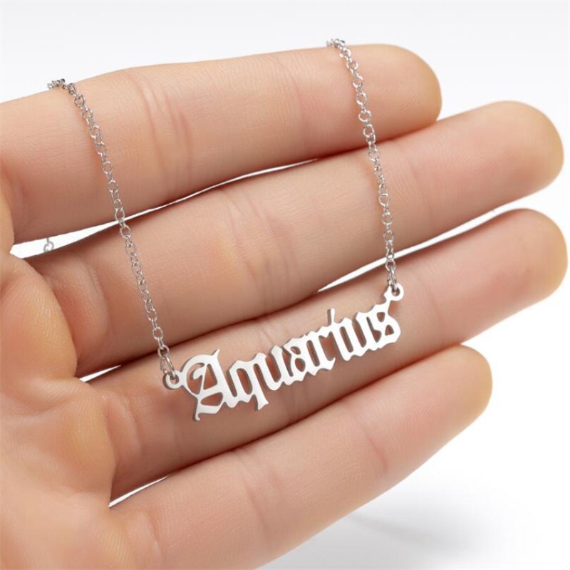 Zodiac Name Necklace