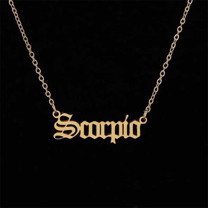 Zodiac Name Necklace