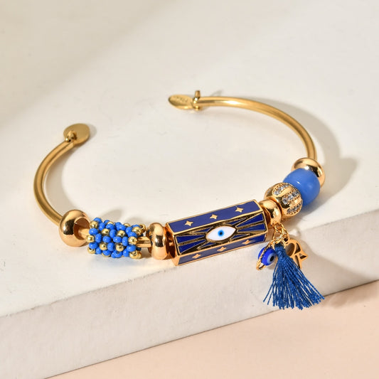 Bohemia Tassel Cuff Bangle