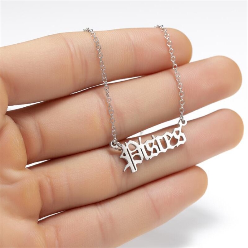 Zodiac Name Necklace