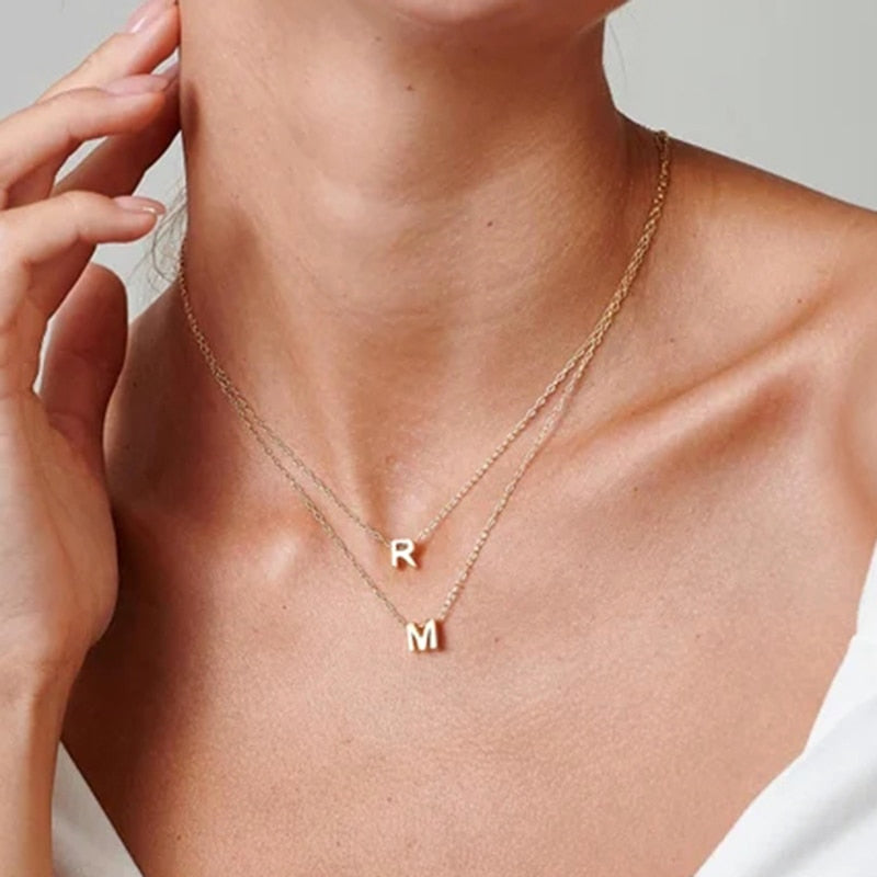 Amazon.com: JECOMY Dainty Initial Necklaces for Women 14K Gold Plated Heart Letter  Necklace Personalized Initial Heart Pendant Necklace A Necklace Tiny Letter  Name Necklaces Christmas Gift for Girls : Clothing, Shoes &