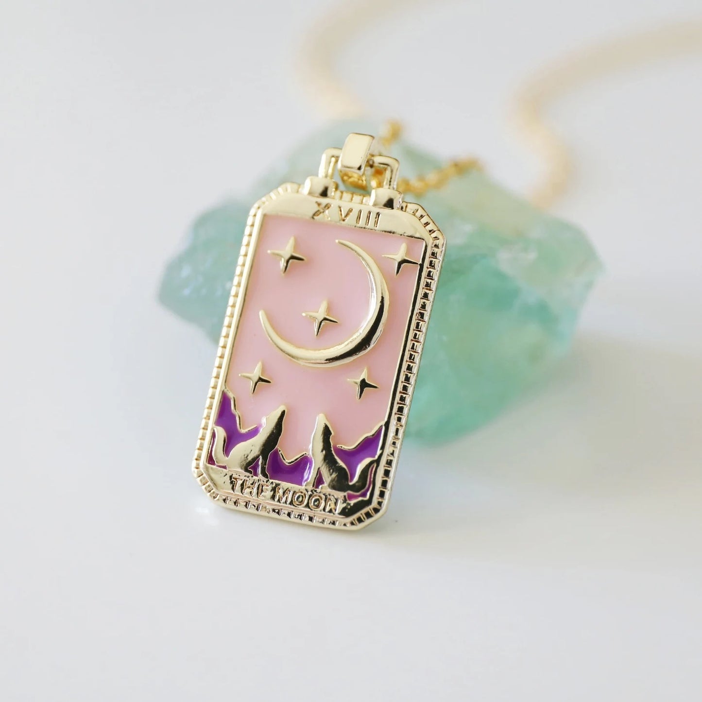 Enamel Tarot Pendant Necklace