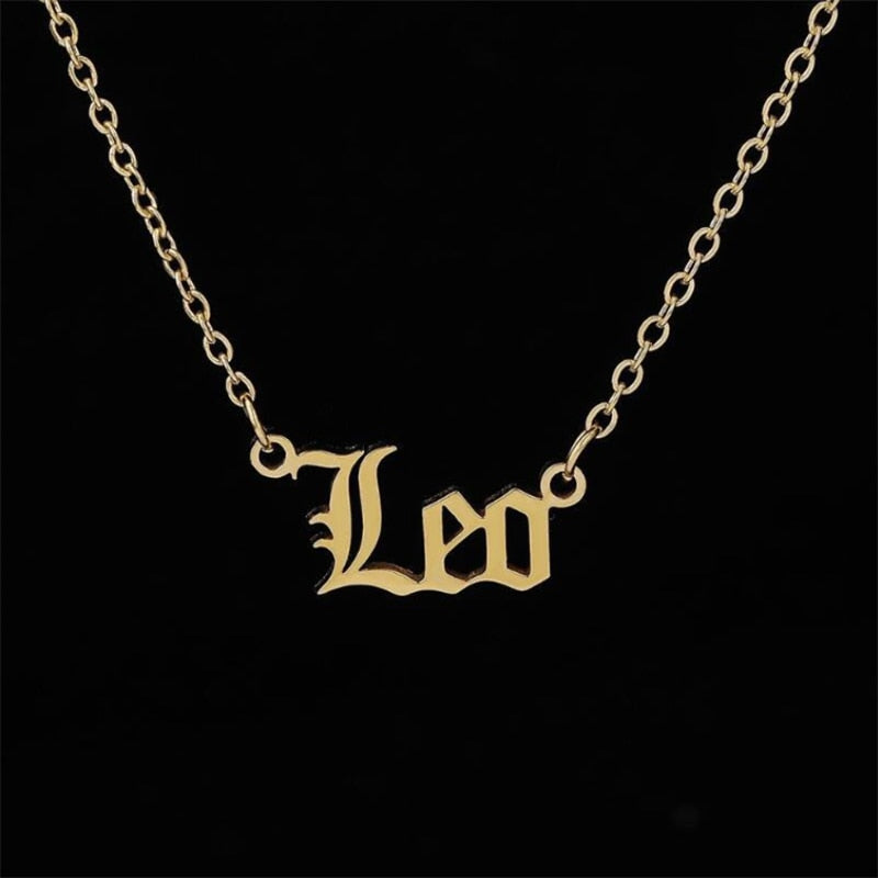 Zodiac Name Necklace