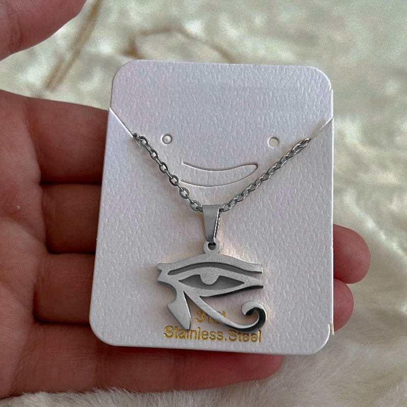 Egyptian Pharaoh Eye of Horus Pendant Necklace